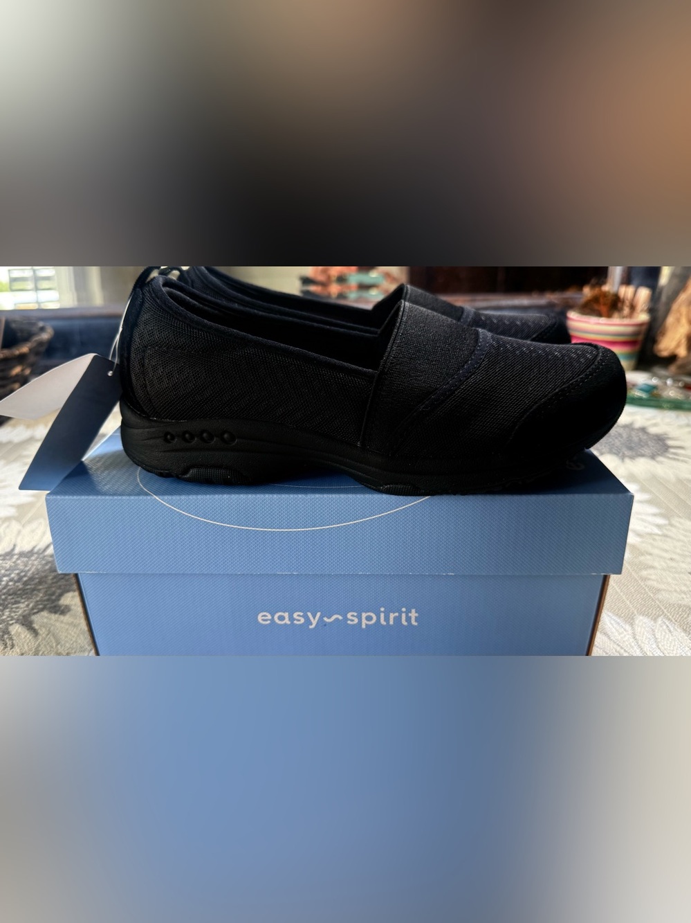 Easy Spirit Twist 10 Black Slip-On Loafer for Women